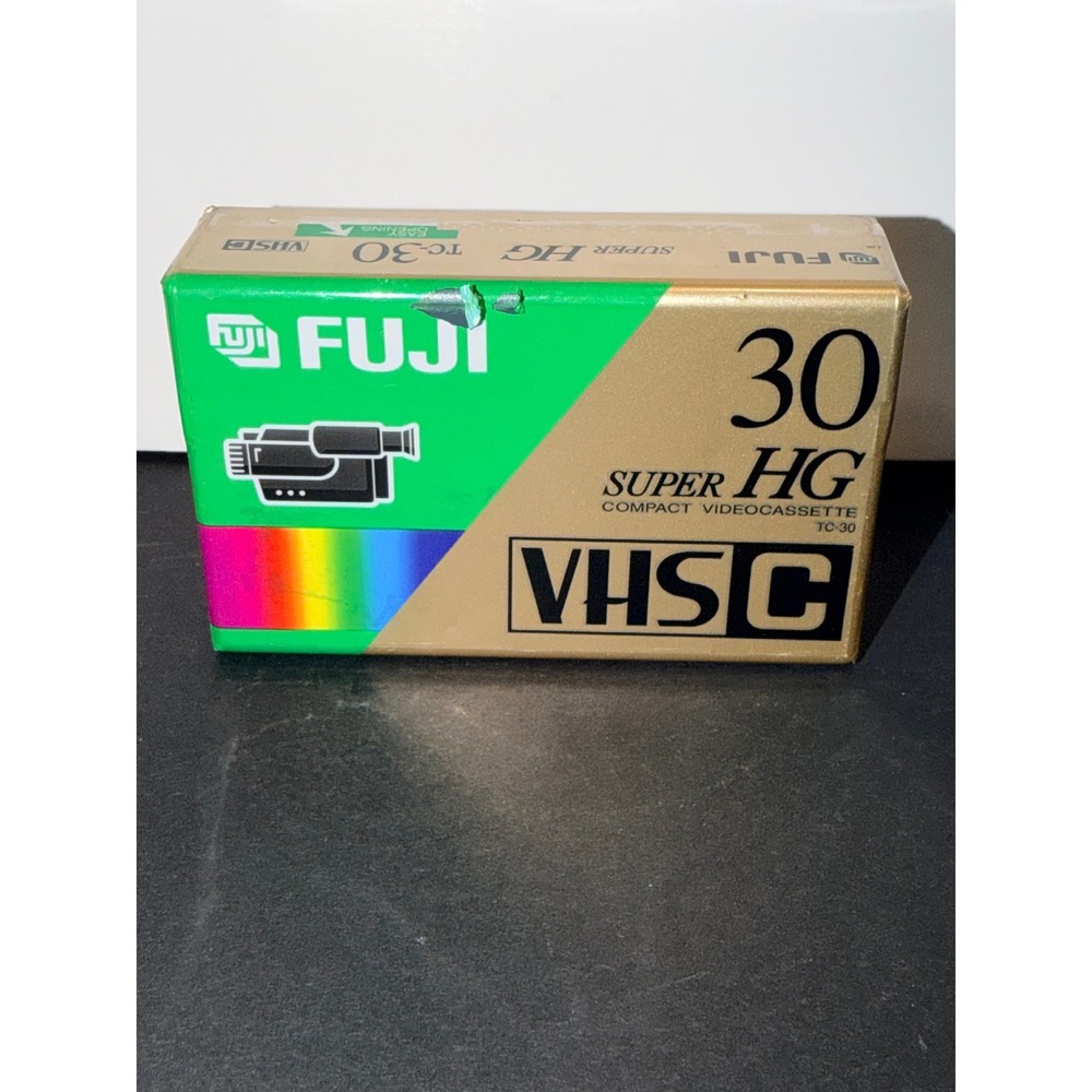 Fuji Super HG TC-30 VHS-C Compact Videocassette Blank Tape Factory Sealed Japan